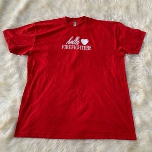 2XL Hella Heart Firefighters Custom T-Shirts Red